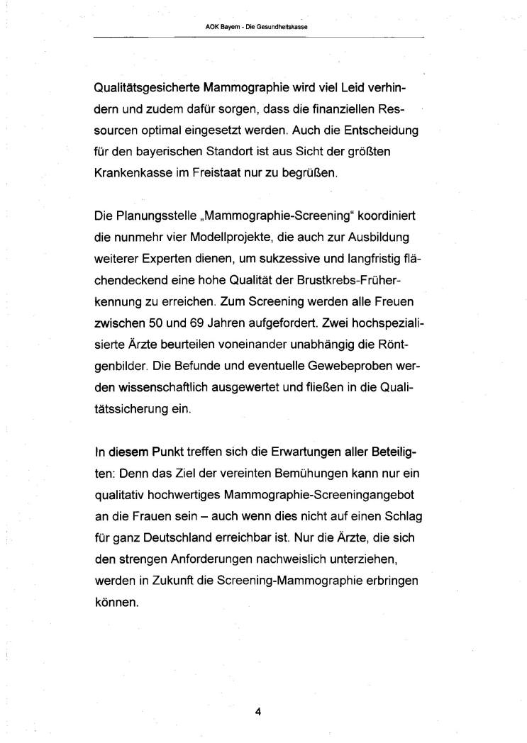 Statement Walter Schwarz - stv. Vorsitzender des Vorstandes der AOK Bayern - Die Gesundheitskasse Seite 4